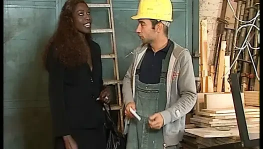 Ebenholz, deutsche göttin wird vom handwerker gefickt