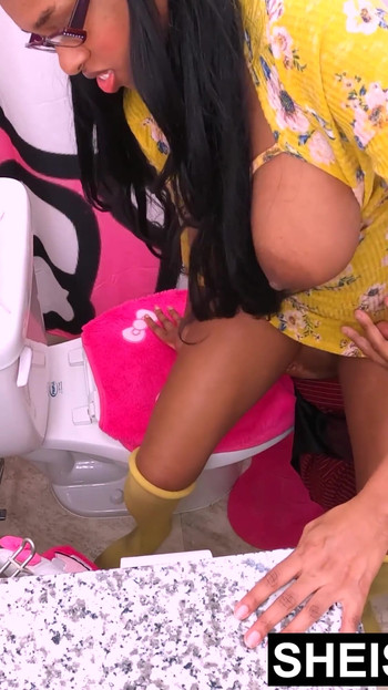 Powerful moment from "Wet Pussy Licking Closeup, Sexy Ebony Squatting And Grinding Her Big Butt Cheeks Into Her Stepdad"