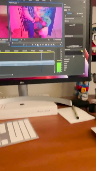 Sucking Cock Swallowing Massive Load While Daddy Works