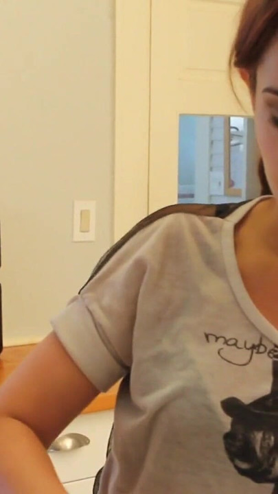 Unforgettable moment from "Short haired babe licks randy redhead's pussy in the kitchen"