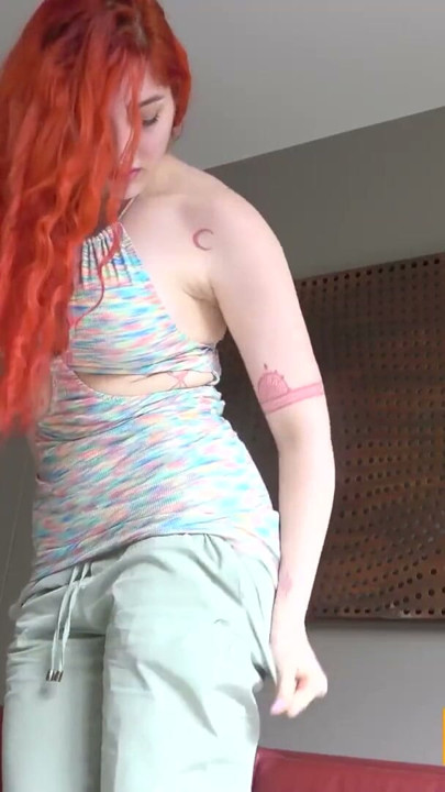 Busty Redhead Teen Strips and Gets Fucked On Red Lingerie At Casting Call! | Clip 1