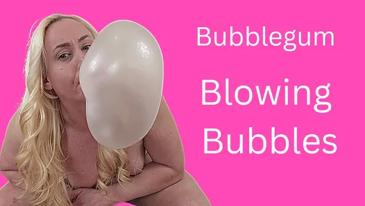 Bubble gum blowing bubbles hot blonde milf michellexm