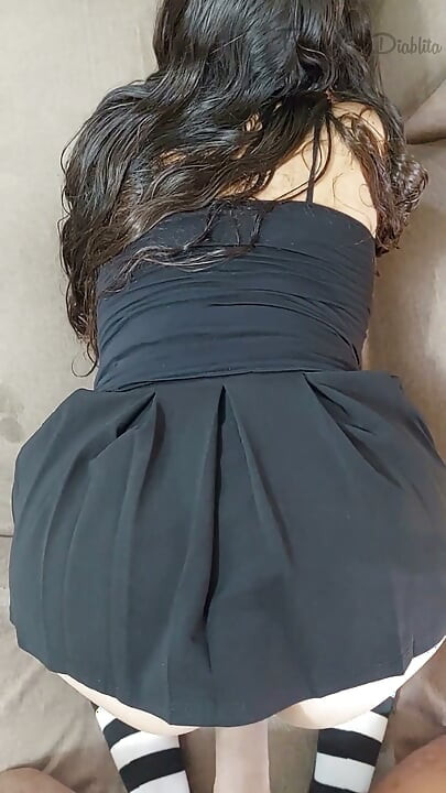 I Saw My Stepsister in a Miniskirt and Couldn't Resist Rubbing Against Her Panties Until They Stained