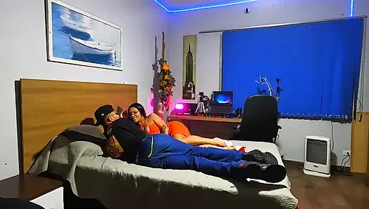 On the Counter, She Bends Over and Gives Herself Completely