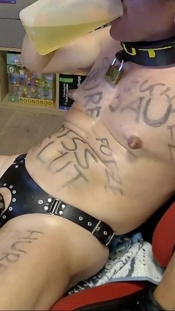 Iconic moment from "Faggot Pig Slut Whore Showing off Fucking Cunt Jerking Huge Cock Play fat pumped Nipples"