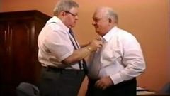 A Chubby Daddy and a Fat Grandpa fuck and suck till cum