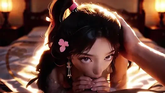 Красивая китайская древняя костюмированная девушка обязательно привлежит ваше внимание! Эпизод 2, Искусственный интеллект сгенерирован