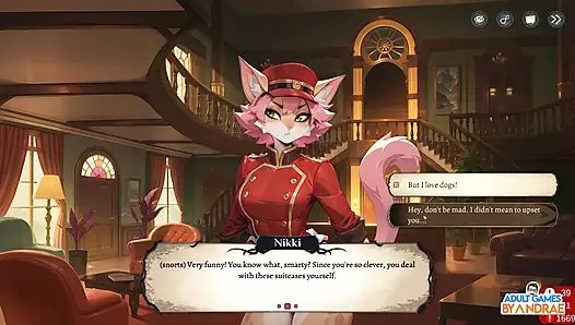 Gameplay dari hotel bagian 3 - bantuin nikki memilah koper dan mandi bareng griselda si huntress