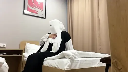 Turkish Stepmom Masturbates in Pantyhose for Stepson