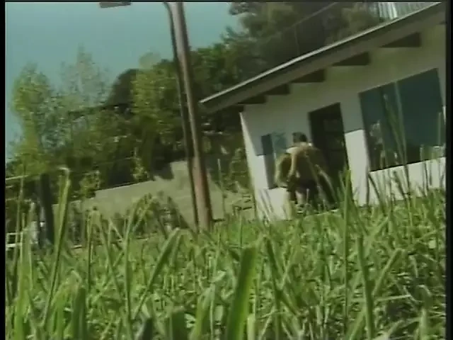 A slender blonde with an appetizing ass gives a guy a blowjob and gets a sperm on his face