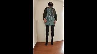 Sexy denim and lingerie dress