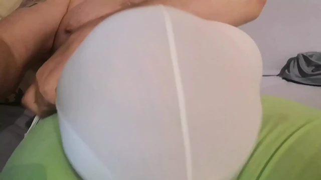 Oversized Bulging in See Thru Lingerie