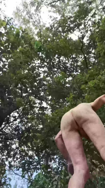 EXHIBITIONIST GRANDPA DADDY PUBLIC OUTDOOR NAKED CRUISING CUMSHOT | Clip 1