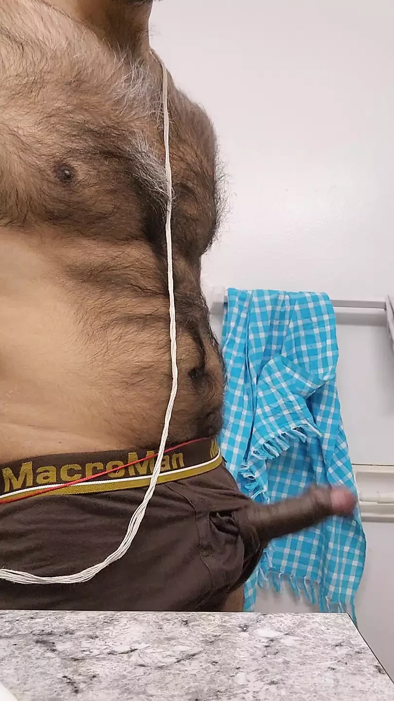 undressing and playing with my cock
