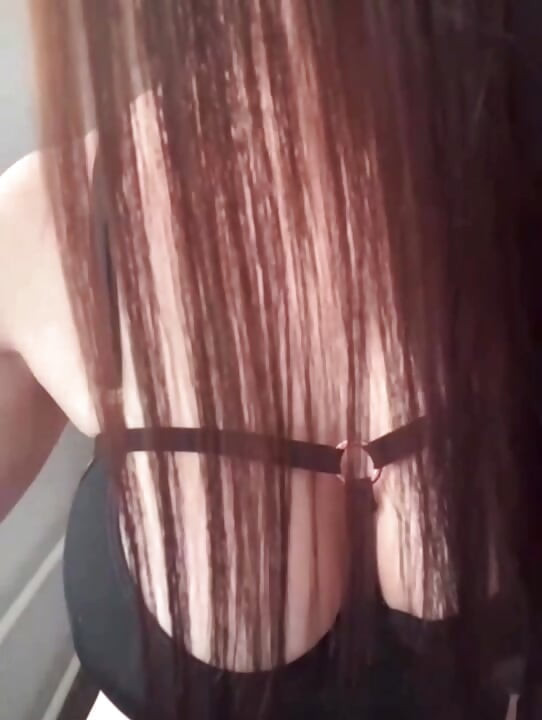 The most beautiful and gentle orgasm of my wife in stockings