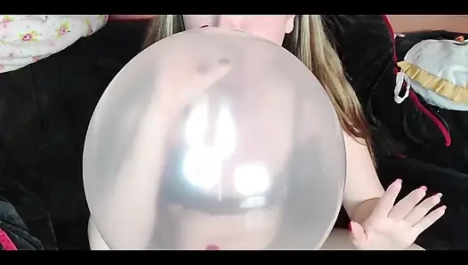 Popping confetti balloons with my ass