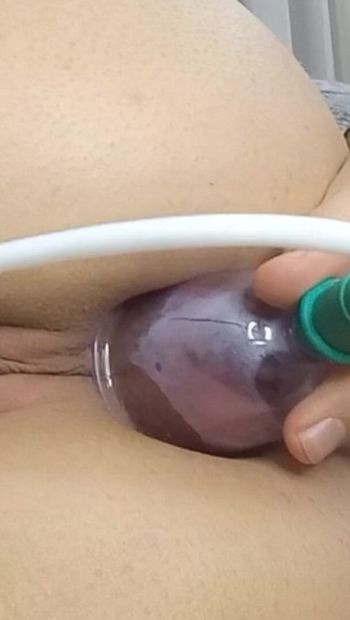 First pumping for asshole. Strange experiment. Preparing to extreme big toys😏