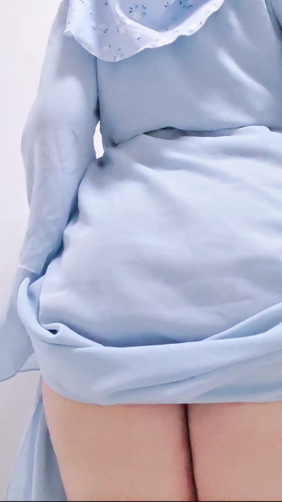 POV: Hijabi Girl With Elegant Blue Abaya Tease | Clip 2