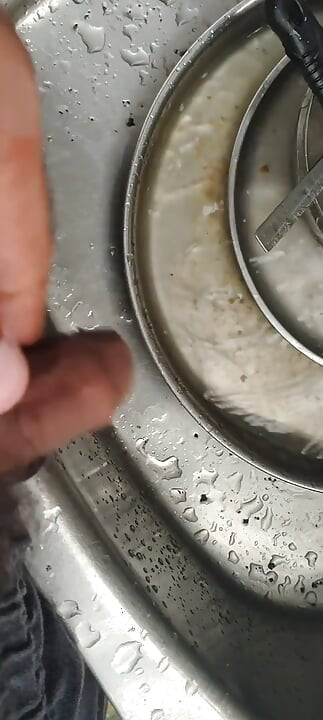 Man showering hid black chammy today
