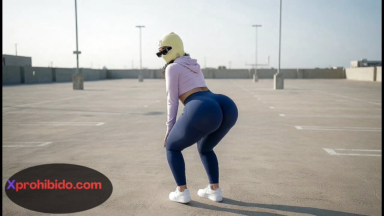 Big Ass Girl Bouncing Her Enormous Butt in Thin Thong