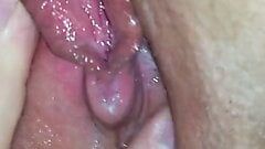 Wet gushing pussy orgasm