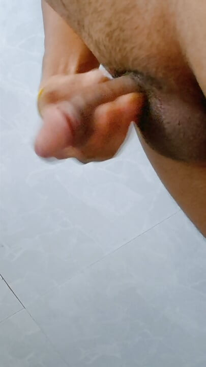 Today I'm very horny. While it rained I took off my underwear and masturbated my big thick dick under the sheet