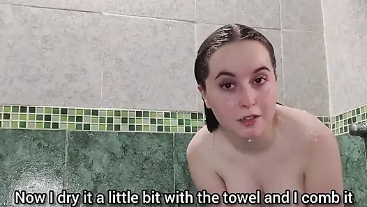 Brushing and Washing My Hair Naked