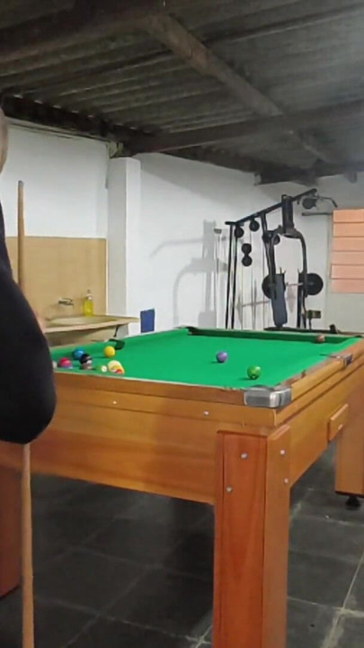 Playing naked pool with my boyfriend and my father-in-law | Clip 1