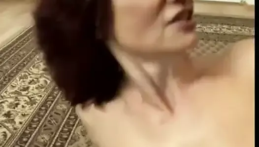 Nasty mature lady enjoys her tight cunt banged hard by a huge pole