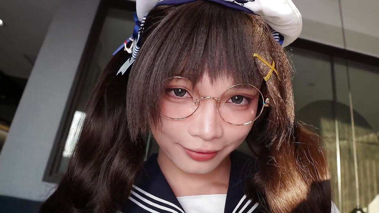 Petite Asian Femboy Gets Fucked Until Cum in Cute Sailor Girl Outfit