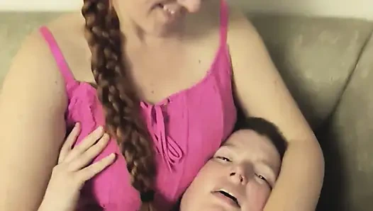 Cuckqueen Wife Gives Her Butch Friend to Her Husband and Gets Rewarded with a Threesome