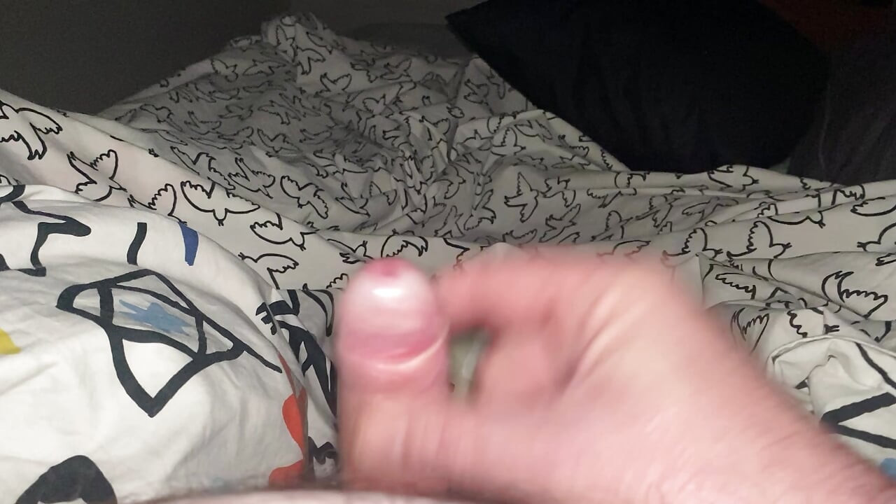 Stroking my very small dick watching porn