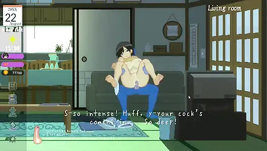 Hentai game - eine vollbusige landschaft in einer mit leidenschaft gefüllten sommerszene