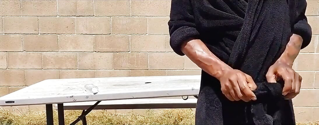Backyard Table Top Cumshot