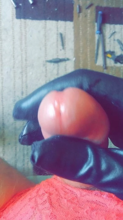 Melanie bitch is training cum