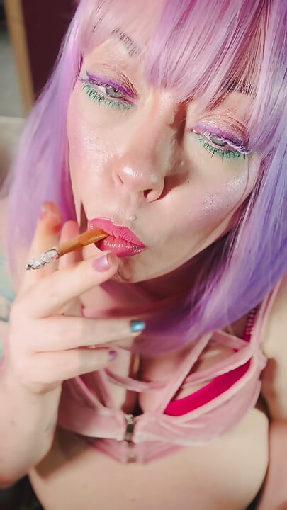 So Sweet But Ever So Naughty Too! Miss Tina Snua Smokes A Cigarette With Snap Inhales, OMI, OME, Drifting & Coughing