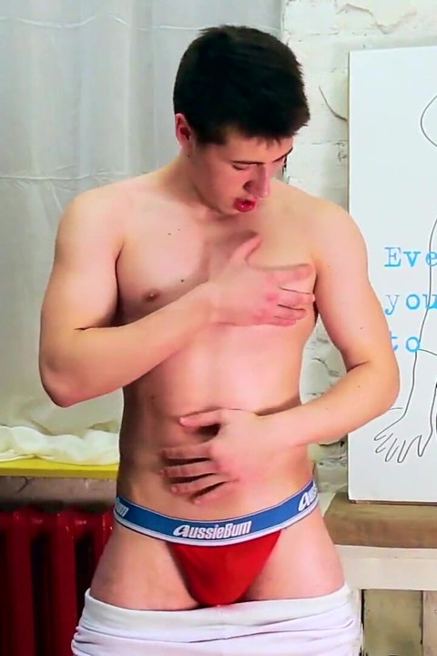 Horny teen Henry wanks that cock until he shoots a cum load!