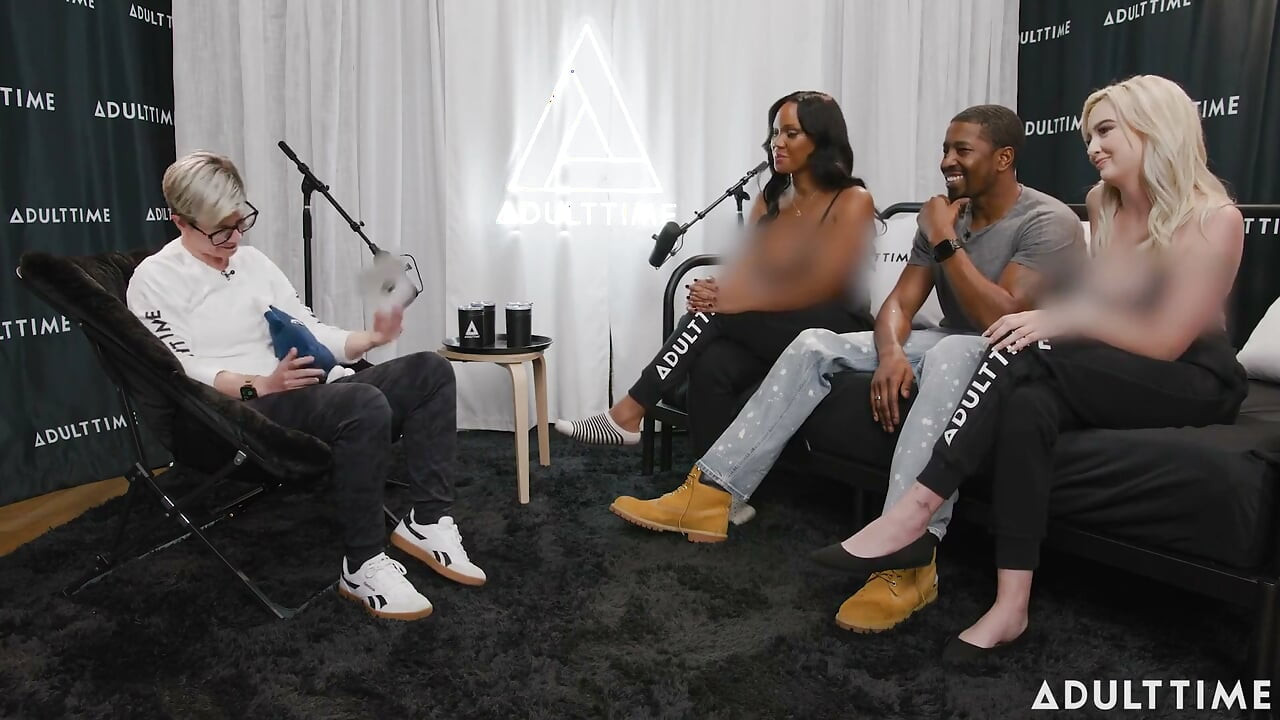Pornstars Podcast Depois de 3 vias!  Lexi Lore, Isiah Maxwell e August Skye, o podcast Adult Time