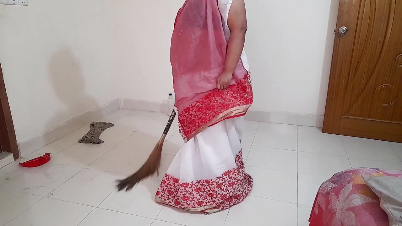 Indian Maid Fucked by the Owner's Stepson While Sweeping House - Part 2