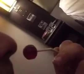 Delicious Lollypop fucking her ass arse hole and tasting it!