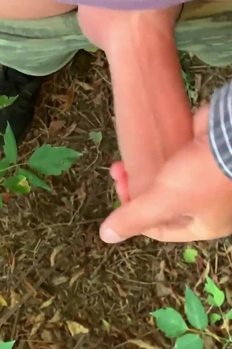 Twink Jerks Faster and Slower, Faster and Slower... Then Cums Outdoor