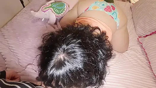 MILF stepmom "Stepson, fuck me doggystyle, I want your cum inside."