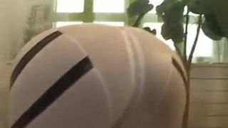 Japanse Rei Ayanami - cosplayer met grote kont aanbeden