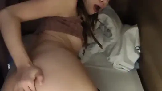 You Know Me: I Always Get Super Horny in Hostel Dorms! Do You Think the Curtain Was Enough to Cover My Moans?