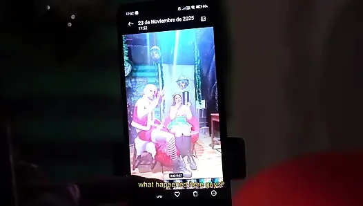 rothaarige, vollbusige frau wurde zu Weihnachten beim sex erwischt