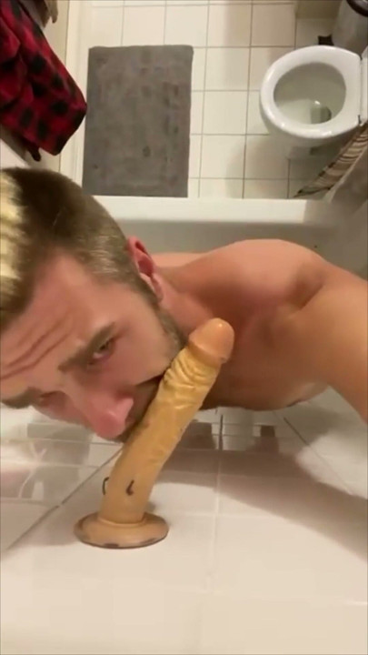 Fag Deepthroat Slimy Dildo | Clip 2