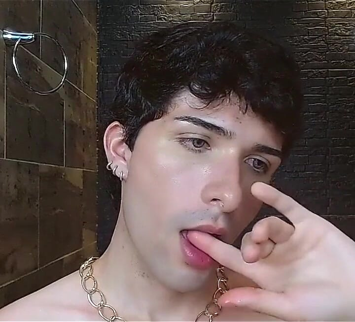 Glutton Eating While Having Sex and Masturbating Naked on Camera
