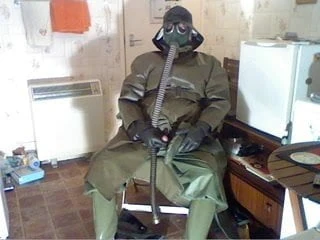 Green rubber wank.