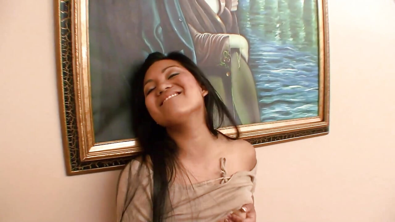Wet pussy Asian shows off toys to turn guy on