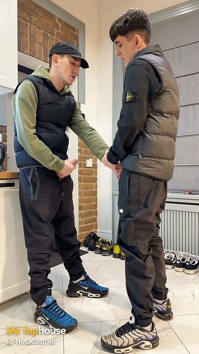 Came Back From Outside and Emptied Full Dicks on Black Pants